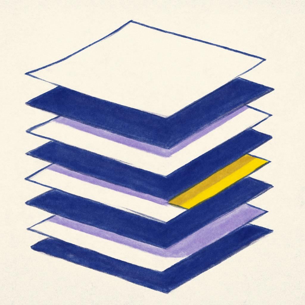 Manuscrit annote en plusieurs couleurs avec corrections successives