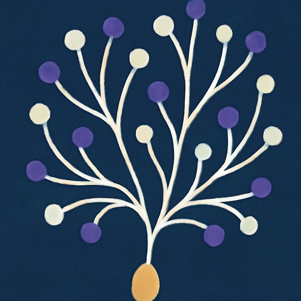 Arborescence d'une requête mere et des sous-requêtes générées par fan-out, avec couverture marquee par couleur