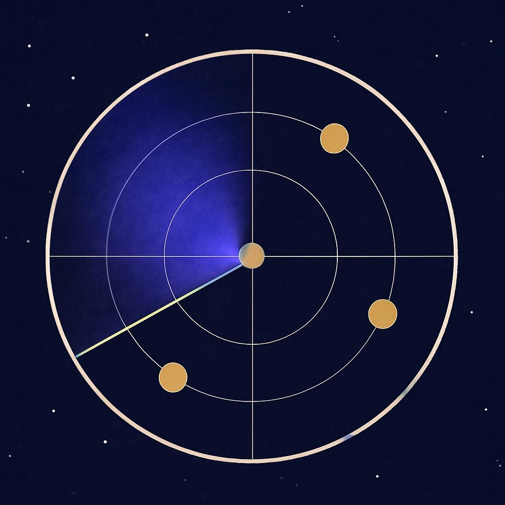 Interface Ahrefs Brand Radar avec un panel de prompts et une vue de la part de citations sur six plateformes IA
